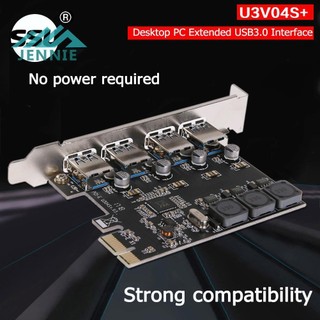 Card mở rộng pcie u3v04s + 4 cổng usb 3.0 pcie pci express