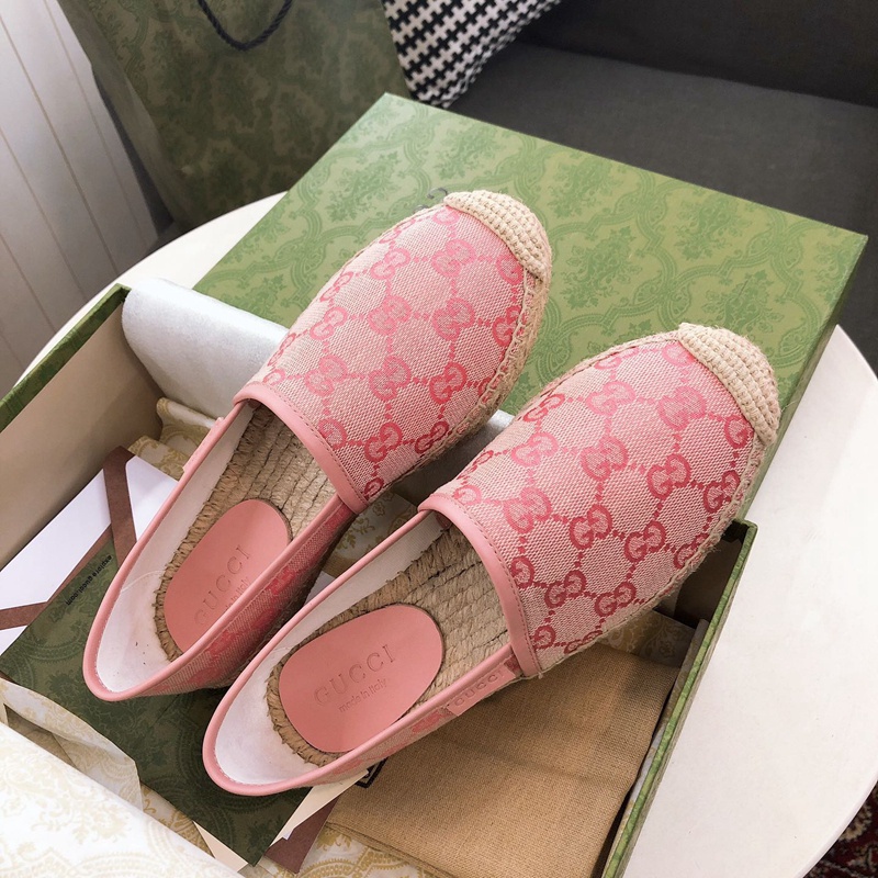 Gucci Giày Lười Mũi Nhọn Dệt Kim Ba Chiều Chống Trượt Thoải Mái Bền Bỉ