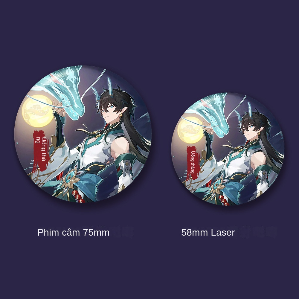 Bộ 6 món Honkai Star Rail Keychain Badge Card Postcard Laser Ticket Lmbibitor Lunae Kafka Silver Wolf 9UDC