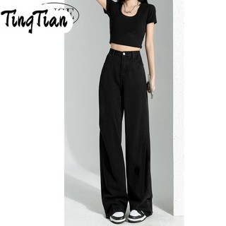 TINGTIAN quần ống rộng quần nữ jean Thể thao Vintage Casual Minimalist A97L31M 44Z231102