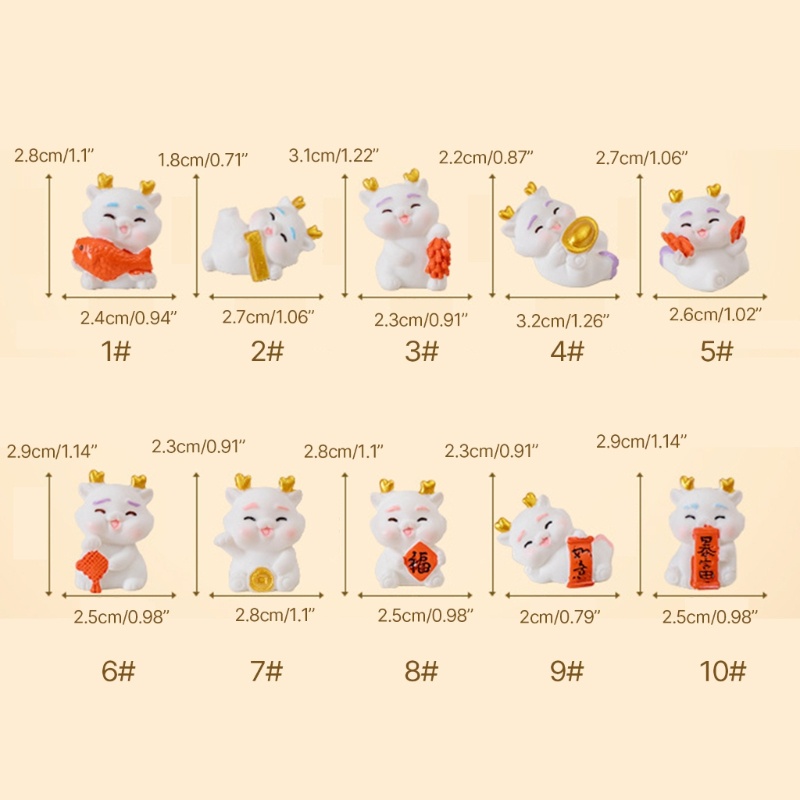 Hik Tượng Rồng Hoạt Hình Trang Trí Tiểu Cảnh Năm Mới 2024