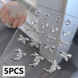 Bộ 5 phụ kiện trang trí móng tay hình nơ 3d xinh xắn