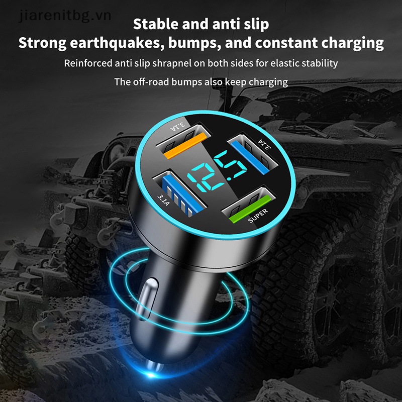 Tẩu Sạc Nhanh 66w 4 Cổng pd usb 3.0 Chuyên Dụng Cho iphone 13 xiaomi samsung