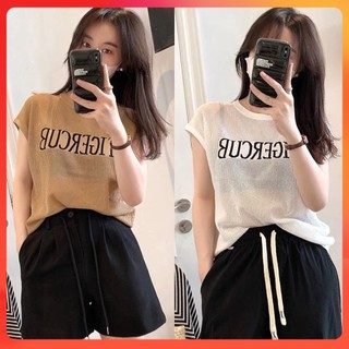  Áo len LƯỚI QC Montoghi cổ tròn TIGERCUB tay hến