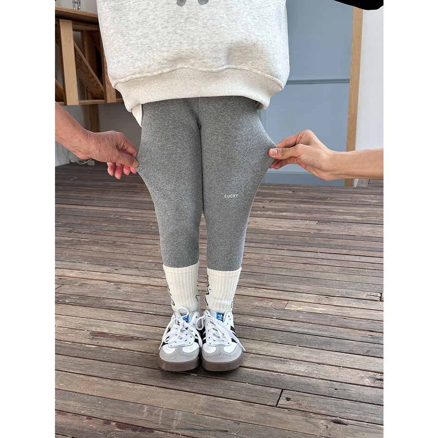 Quần legging nỉ dày cho bé QG659 sz 90-150 LUCKY, thời trang trẻ em mùa đông 2023, chuẩn hàng Quảng Châu