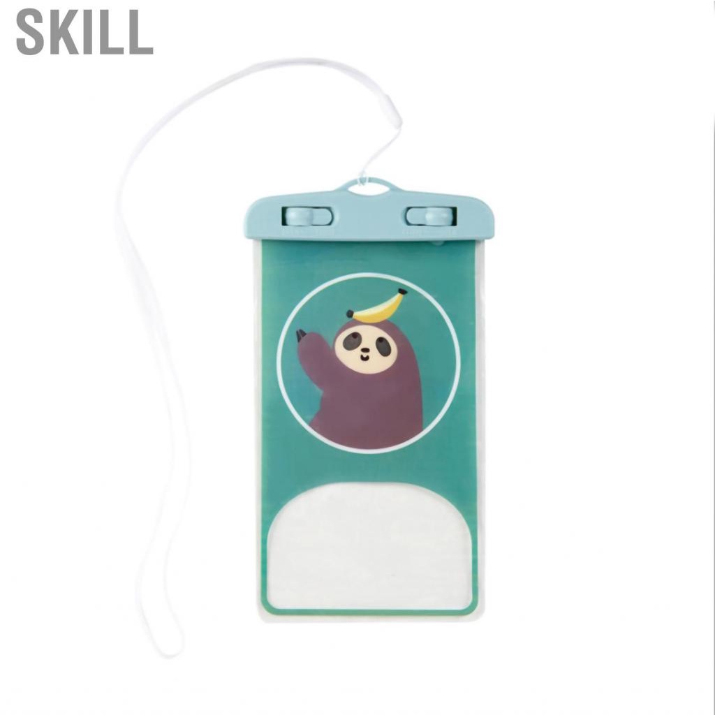 Skill Floating Waterproof Phone Pouch Case Transparent Support Touch Screen for Water Sports Swimming