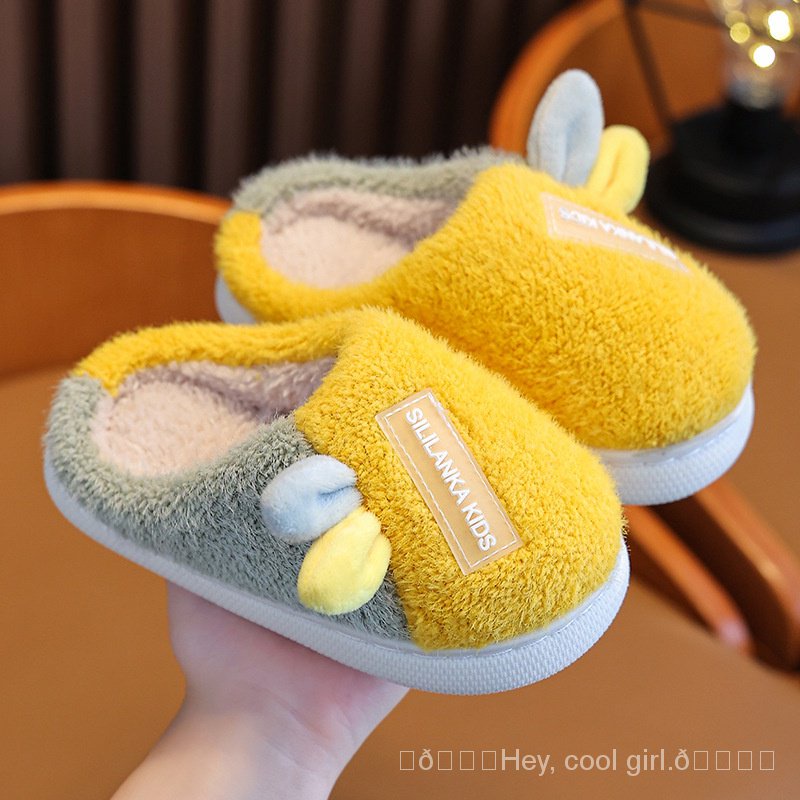 Dép cotton Đế Mềm Chống Trượt In Hình Hoạt Hình Dễ Thương Cho Trẻ Em