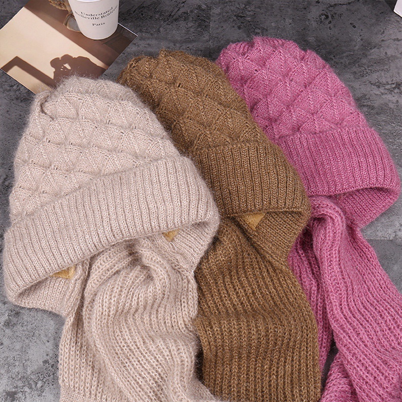 Ht Mũ Dệt Kim Che Tai Chống Gió Mùa Đông 2 Trong 1 Cho Nữ