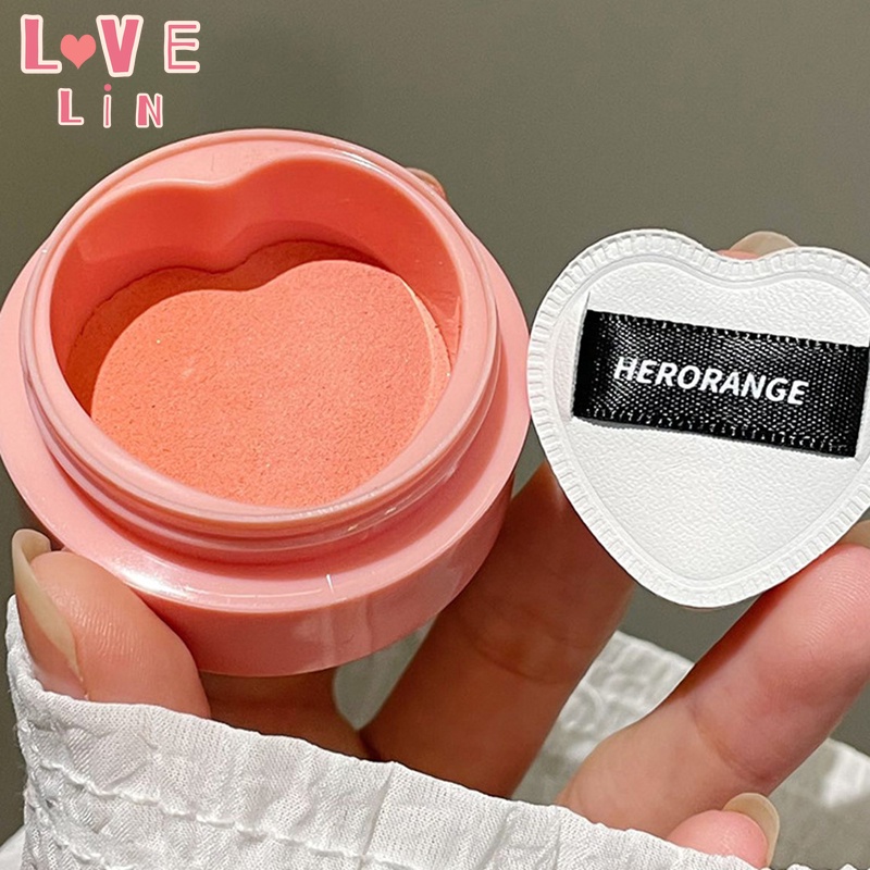 Herorange ~ Phấn Má Hồng Dạng Kem Cảm Giác Khí Bướm Màu Tím Tự Nhiên Sáng Da Cho Nữ