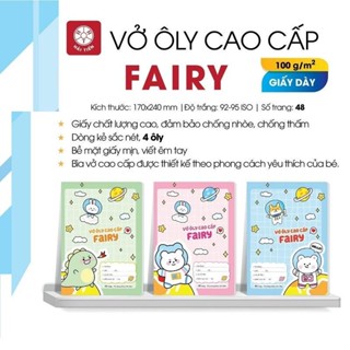 Vở 4 ôly Fairy 48 trang Hải Tiến 1862 Vở ô ly Hải Tiến cao cấp định lượng 100gsm