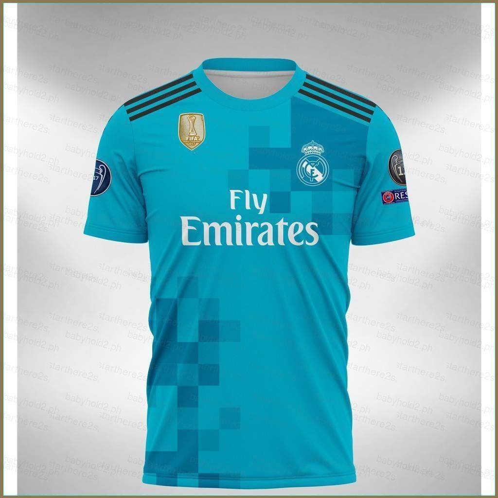Áo Thun Thể Thao Tay Ngắn real madrid 2017-2018 plus size