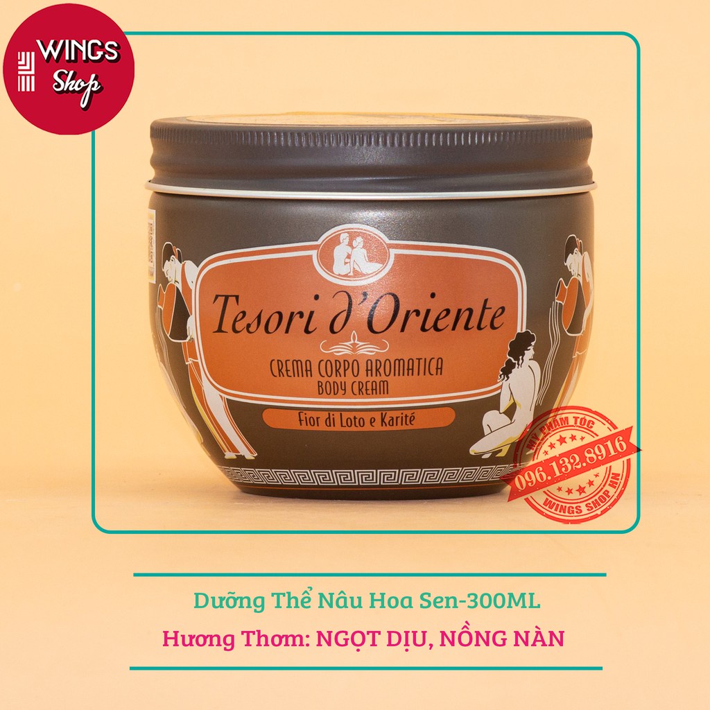 Kem Dưỡng Thể Trắng Da Tesori Hương Nước Hoa 300ml | Tesori D’Oriente Cao cấp Italia | Hàng Chính Hãng