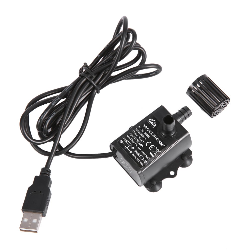 ♛EASY♛USB Mini Brushless DC Water Pump DC5V 2.4W 250L/H Lift 2m Submersible Pump