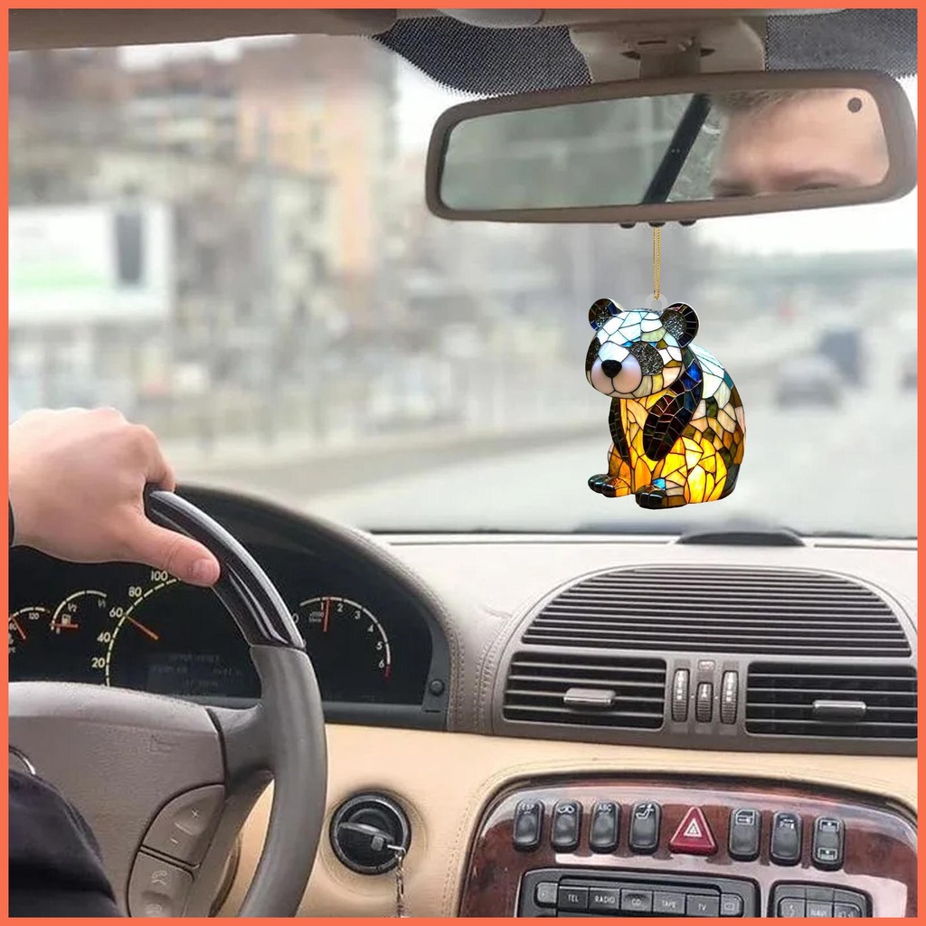 Gương Chiếu Hậu 2d Hình Động Vật Hoạt Hình Dễ Thương Trang Trí Xe Hơi