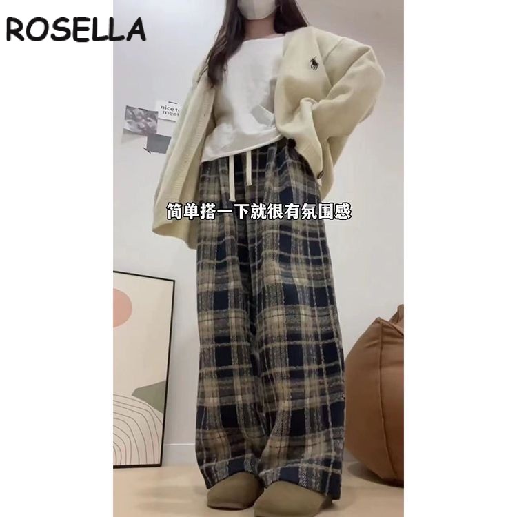 Rosella quần ống rộng Quần Túi Hộp Popular Fashion casual chic WGK23C0306 49Z231204