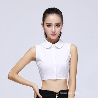 Mới Cổ Áo Sơ Mi Giả Cổ Búp Bê Màu Trắng Đen Thời Trang Thu Đông Cho Nữ