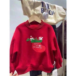Áo nỉ noel hình tất cho bé