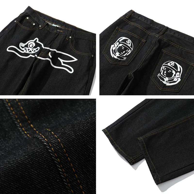 Quần baggy Jean hip hop In Hình Cún Roma Thời Trang Mới 2023 y2k