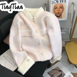TINGTIAN Áo Len áo khoác cardigan Stylish Fashion Thể thao Cổ điển WXF23B0U99 49Z231207