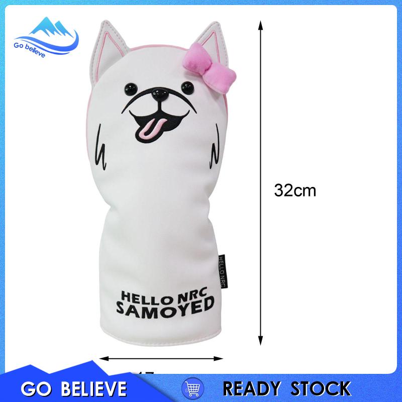 Vỏ Bọc Đầu Gậy Đánh golf Bằng Da pu Lót Lông Cừu Cổ Dài Chống Mòn