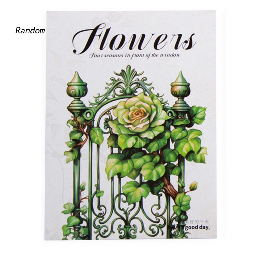 Bộ 30 Miếng Dán Hình Hoa Chống Thấm Nước Dùng Trang Trí Sổ Tay / Điện Thoại / Ván Trượt / laptop diy