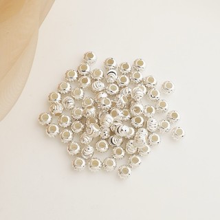 [Bạc S925] Charm bi bạc HTJEWELRY phay 4mm  PH948