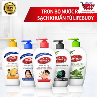 Nước rửa tay Lifebouy 180g/ 400g /450 g Sạch khuẩn đến 99,9% bawo vệ gia đình bạn