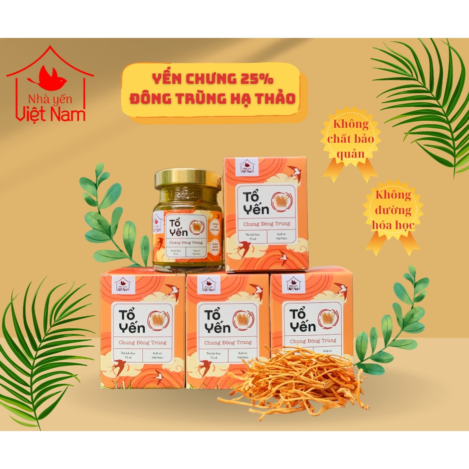Yến Sào Chưng Sẵn Đông Trùng Hạ Thảo_ Yến Hũ Tiệt Trùng 25% - H2T HOUSE