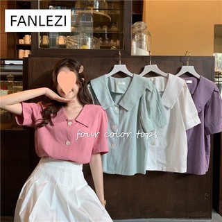 FANLEZI thun áo áo polo  nữ Thời trang hàn quốc A95K04L