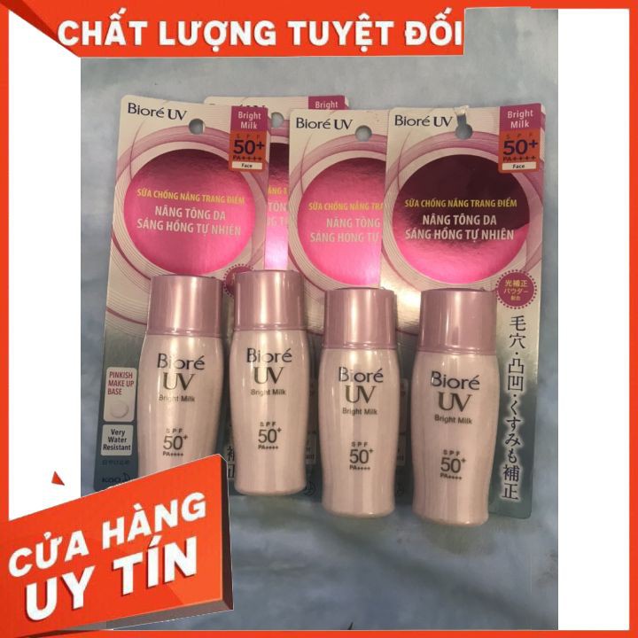 🔥HOT🔥 kem chống nắng BIORE uv watury gel 90ml +BIORE bright milk 30ml+BIORE ccmilk30ml là dòng kem c