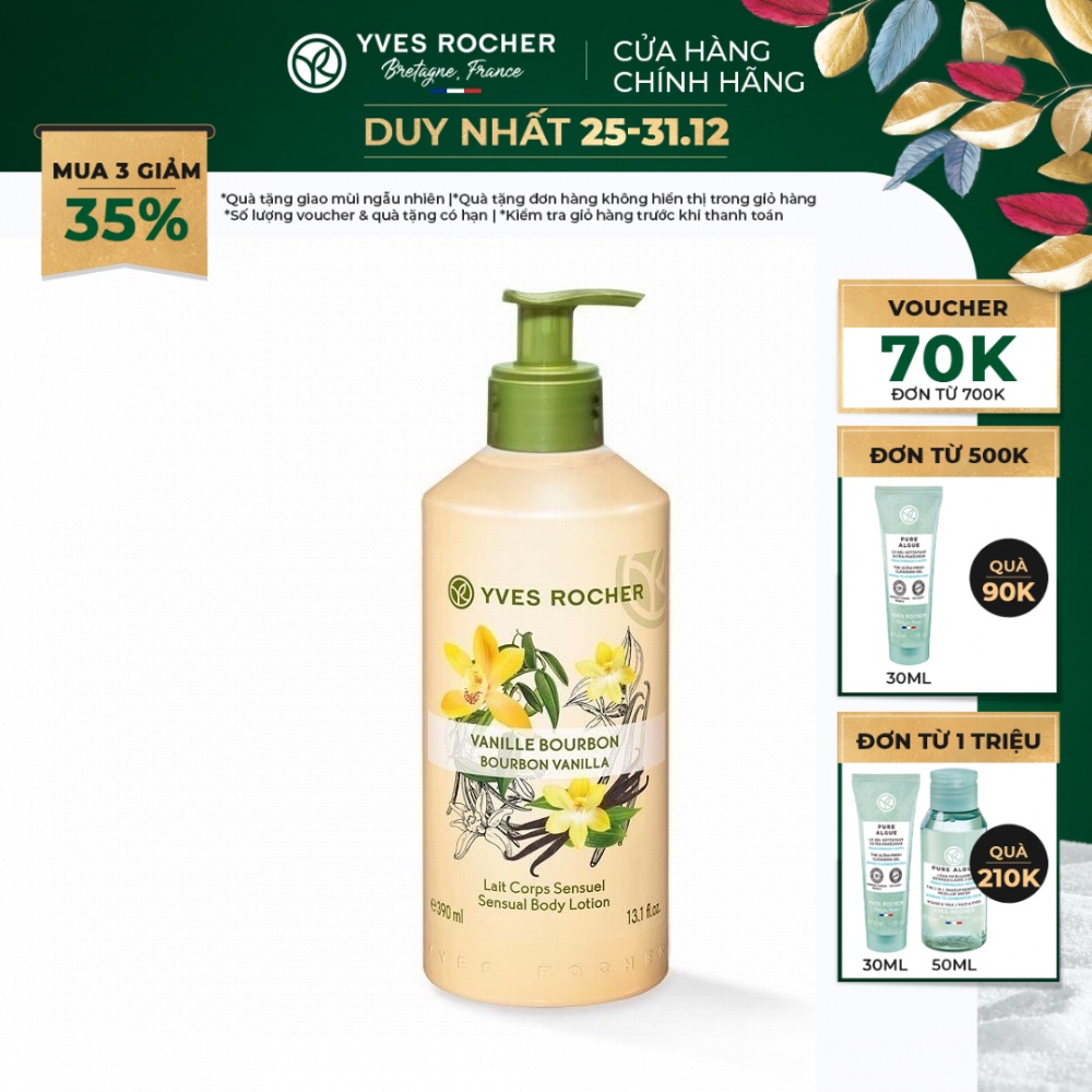 Sữa Dưỡng Thể Yves Rocher Bourbon Vanilla Sensual Body Lotion 390ml