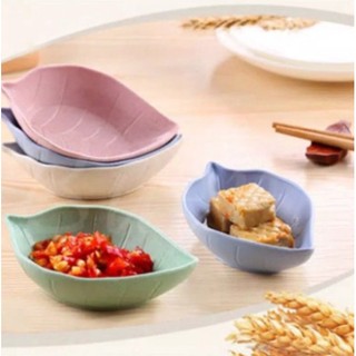 Đĩa Đựng Nước Chấm / Gia Vị Hình Chiếc Lá Từ Sợi Lúa Mạch