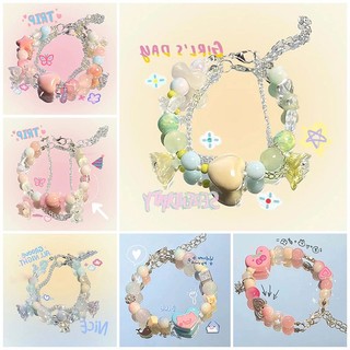 Vòng Tay Chuỗi Hạt diy Mặt Hình Ngôi Sao Đám Mây Dễ Thương Xinh Xắn