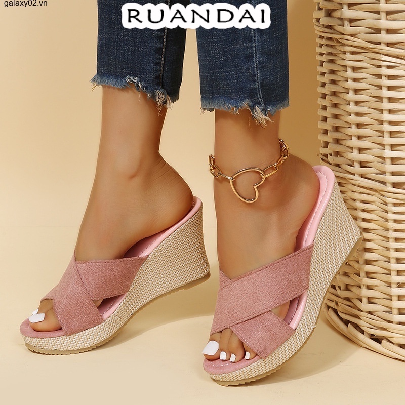 RUANDAI  dép nữ Dép xăng đan đế xuồng cao gót sandal nữ 2023 thời trang  Stylish Thoải mái Chất lượng cao Korean Style X0101480 37Z230910