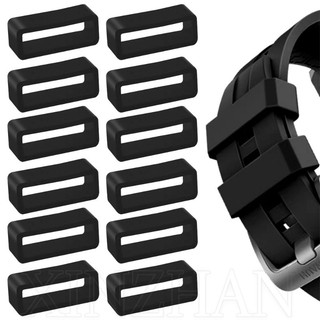 Dây Đeo Đồng Hồ Bằng Gel Silica 12MM / 14MM / 16MM / 18MM / 20MM Kèm Vòng Cố Định Dành Cho Garmin Fenix Samsung Xiaomi Giá Đỡ