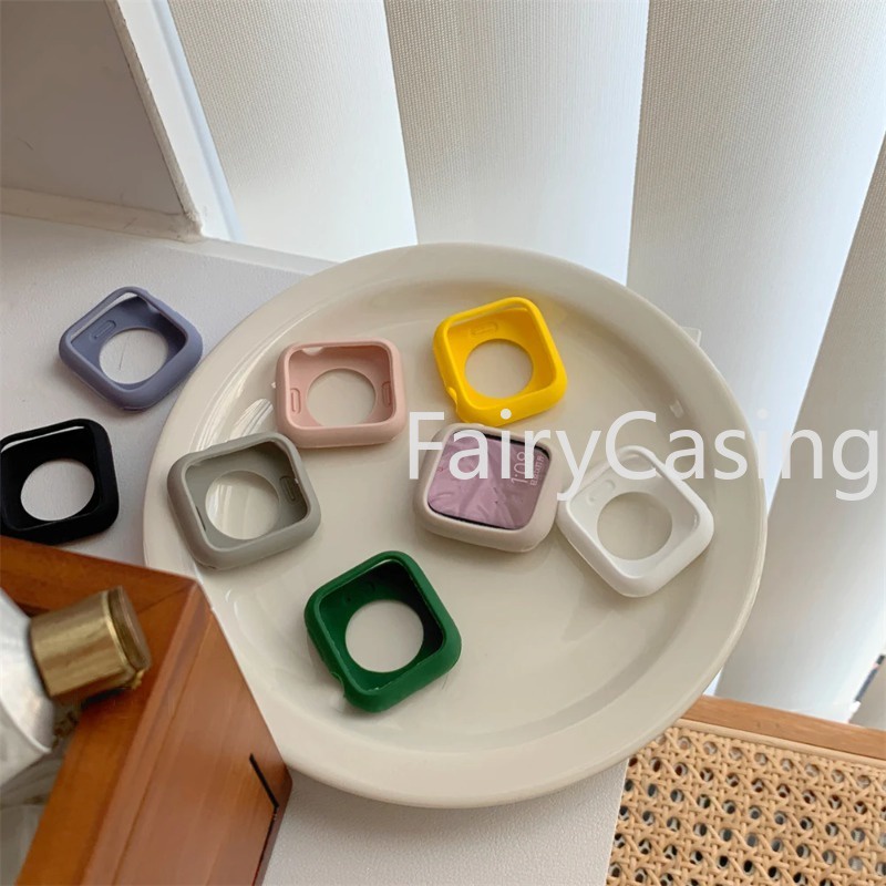 Ốp Silicone Mềm Màu Kẹo Cho iWatch Series 44 49 41MM 40 49 41MM 8 7 6 Se 5 4 3 2 1 42 38MM 44 49 40 