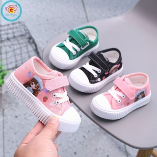 Giày thể thao vải canvas đế mềm thoáng khí cho bé