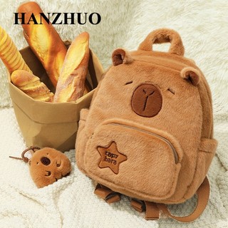 HANZHUO Balo nữ cute cặp đi học 2023 capybara NEW Búp bê Fashion INS Phong Cách Hàn Quốc ULZZANG GSJ23C0CYJ 50Z231215