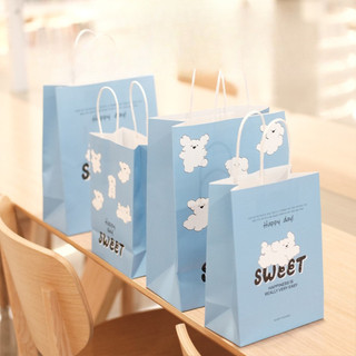 Túi quà giấy hoạ tiết cloud puppy mây bồng bềnh TU55 Tui giấy in hình mây xanh hình dễ thương