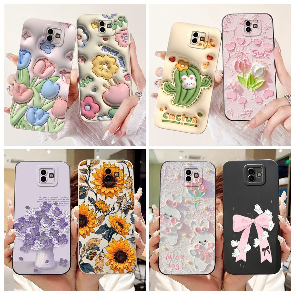 Ốp Mềm Cho Samsung Galaxy J6 Plus J610F J610G / J6 2018 J600F Vỏ Mới Phổ Biến Hoa Xương Rồng Silicon