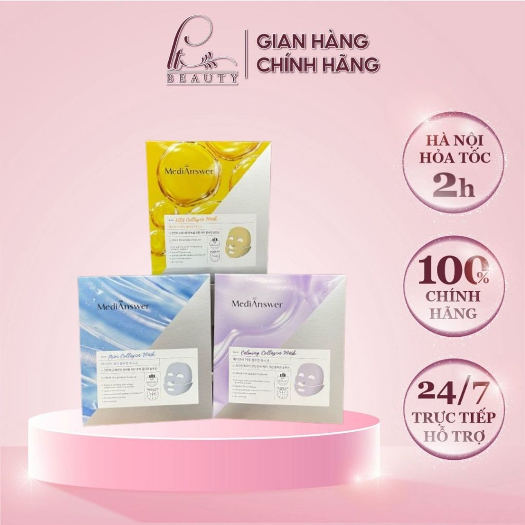 Mặt nạ thạch Collagen, Medi Answer Vita Collagen Mask 37g lẻ miếng