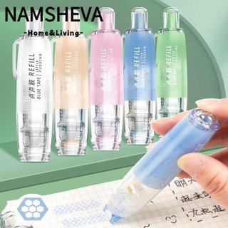 Namsheva Keo Hai Mặt, Hình Bút DIY Thêu Sò Con Lăn Keo Băng, Chất Lượng Cao Xoay 360 Độ Đầu Có Thể Thay Thế Core Press Loại Bút Keo Văn Phòng Phẩm Sinh Viên