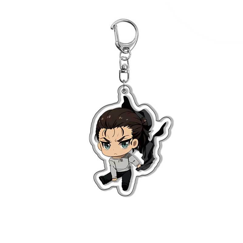 Móc khóa Anime Attack on Titan Levi Ackerman Eren Jaeger Phụ kiện chibi trang trí túi xách balo