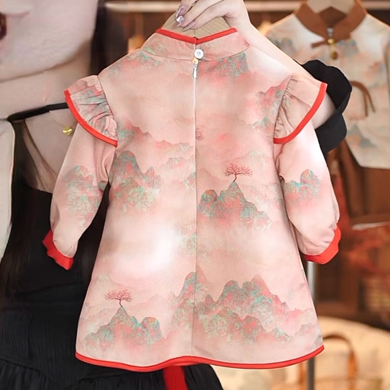 Đầm Sườn Xám Phong Cách Trung Hoa Cổ Điển Thời Trang Cho Bé Gái size 80-130