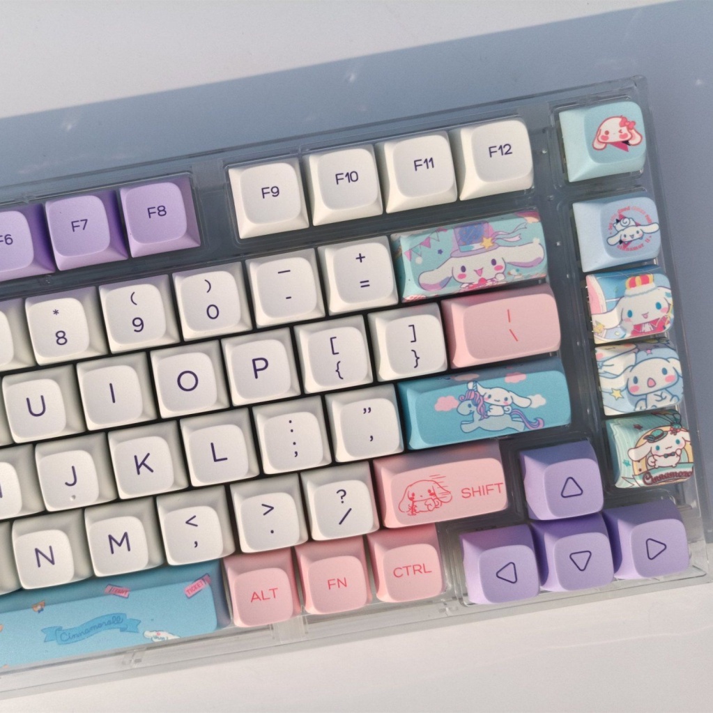 Keycap chó quế 147 phím XDA keycap cao PBT quá trình thăng hoa keycap dễ thương rất phù hợp cho các bạn gái dễ thương