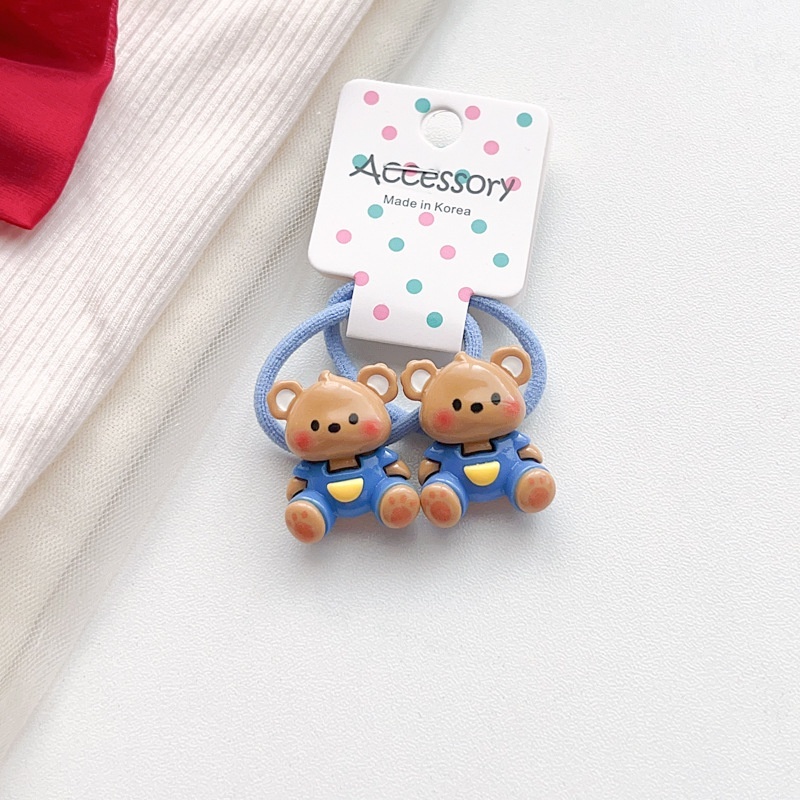 Set 2 Dây Cột Tóc Co Giãn Hình Ếch / Thỏ Dễ Thương Cho Bé Gái
