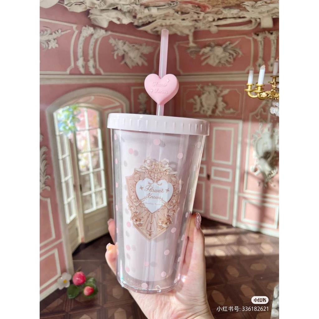 Mới Cốc Nước Cầm Tay Có Gương Hình Dâu Tây / Trái Tim / Thiên Thần Màu Xanh Bạc Hà / Hồng Xinh