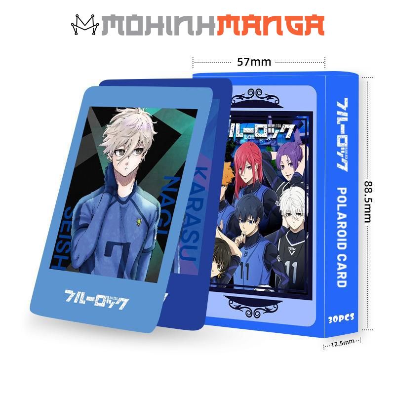 Lomo card hộp 30 thẻ Blue Lock Isagi Yoichi Hyoma Chigiri Meguru Bachira Kenyu Yukimiya Tabito