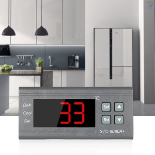 Digital Temperature Controller STC-8080A+ Refrigerator Thermostat for Refrigerator Automatic Defrosting with NTC Sensor Probe 220V