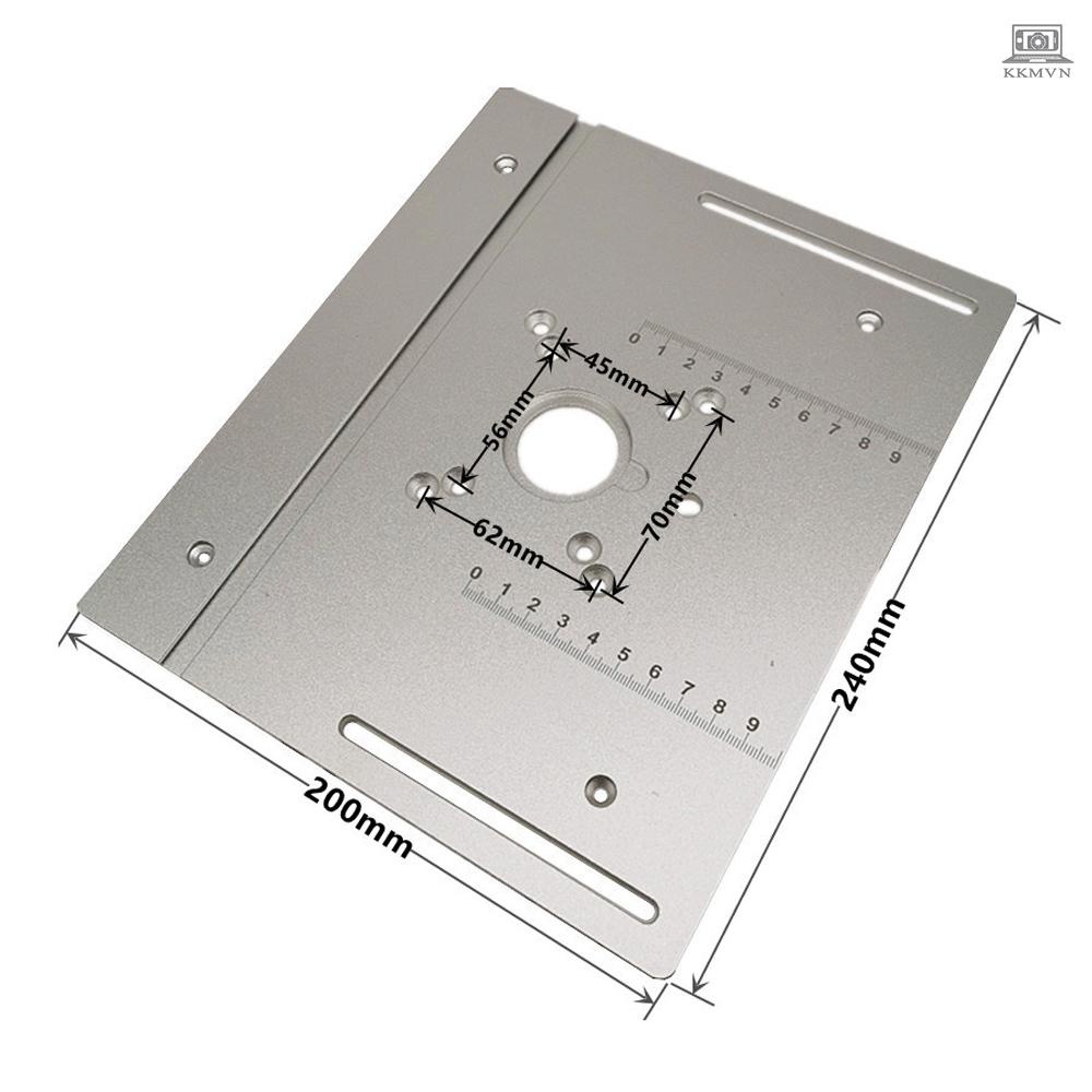 Set of 3 Router Table Insert Plate Aluminum Alloy Wood Milling Flip Board Trimming Machine Engraving Auxiliary Tool Woodworking Benches